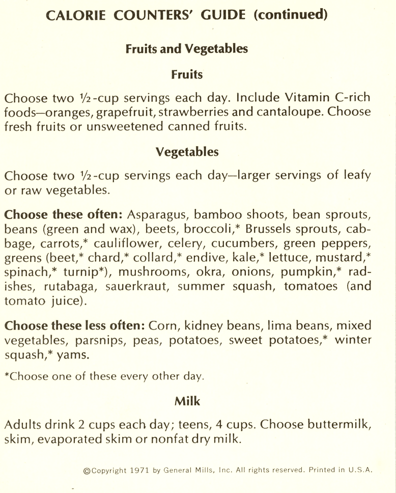 Calorie Counters' Guide