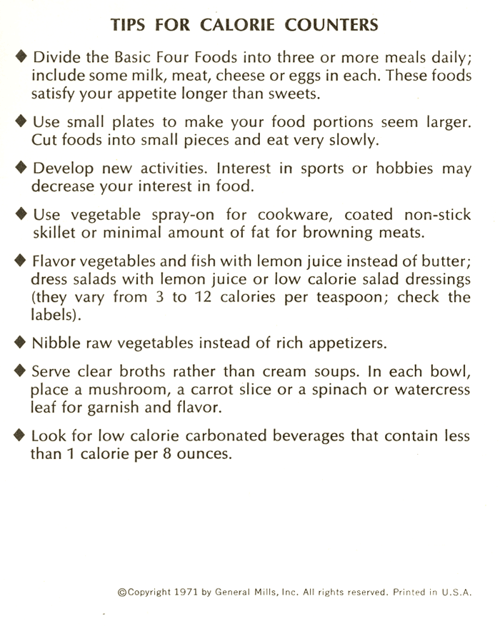 Calorie Counters' Guide