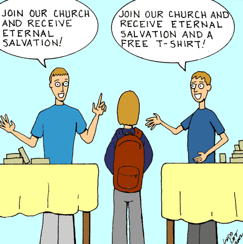 Salvation and a free t-shirt
