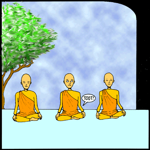 Farting during meditation