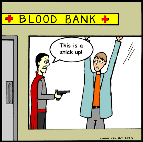 Blood bank robbery