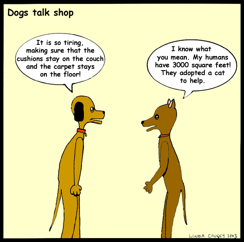 Dogs talk shop