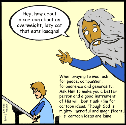 God has weak cartoon ideas