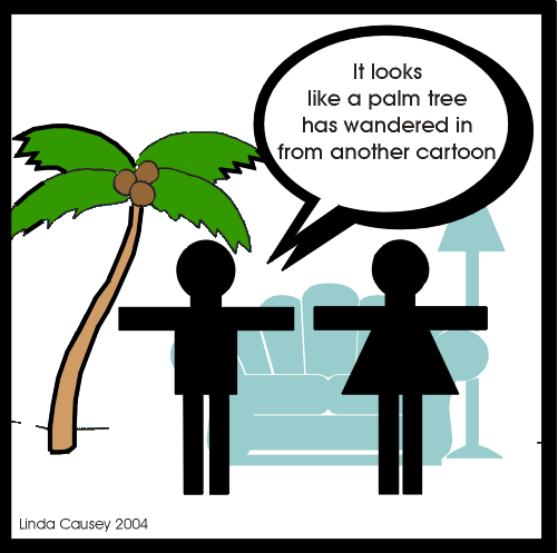 Palm tree wandered in