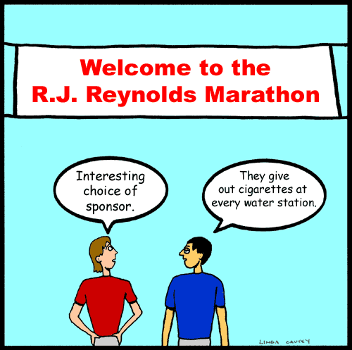 Unusual marathon sponsor