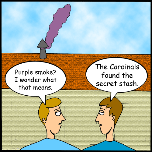 Purple smoke means that they found the stash