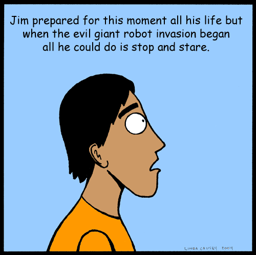 When his moment came Jim just stared