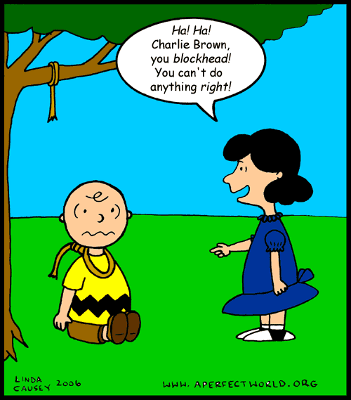 Charlie Brown can't do anything right, even suicide