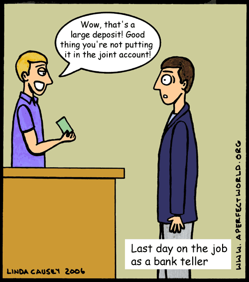 Last day on the job: Bank teller