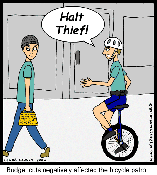 Unicycle police officer