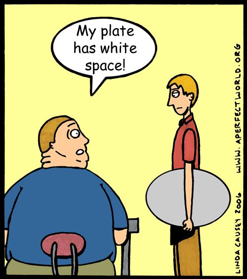 My plate has white space on it!