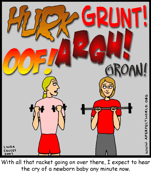 gym clip art. Very loud lifter in the gym