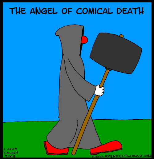 The angel of comical death