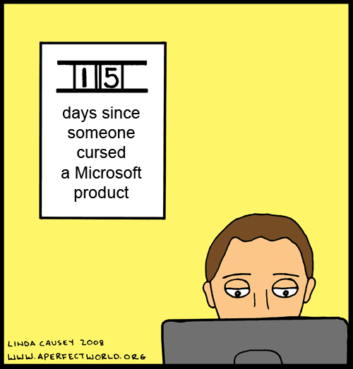 15 days since someone has cursed a Microsoft product