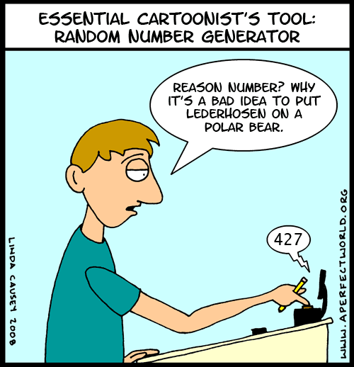 Essential cartoonist's tool: random number generator