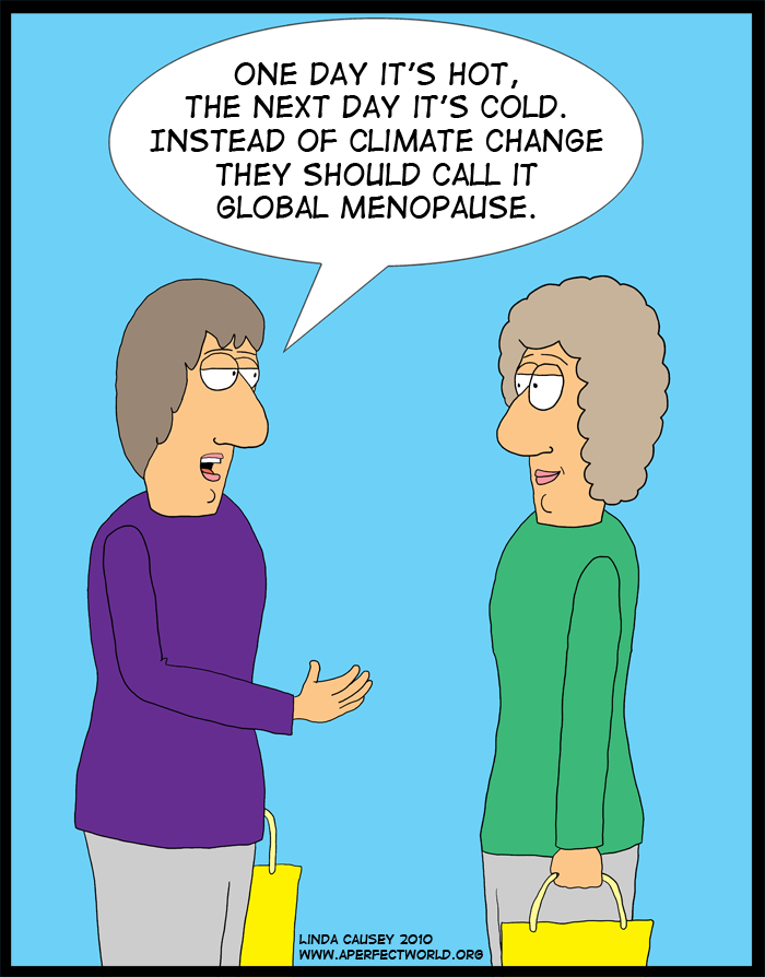 It shouldn't be called Climate Change but Global Menopause