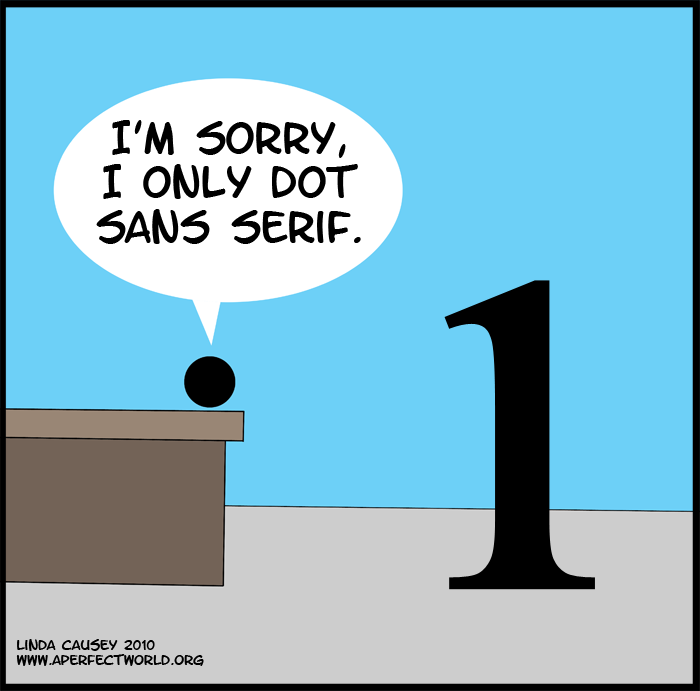 I only dot sans serif