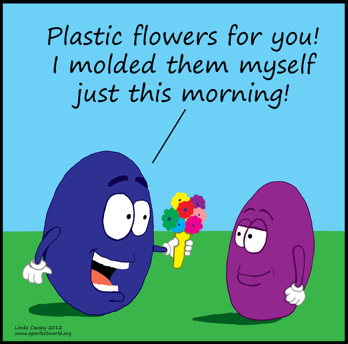 Plastic flowers for you - freshly molded