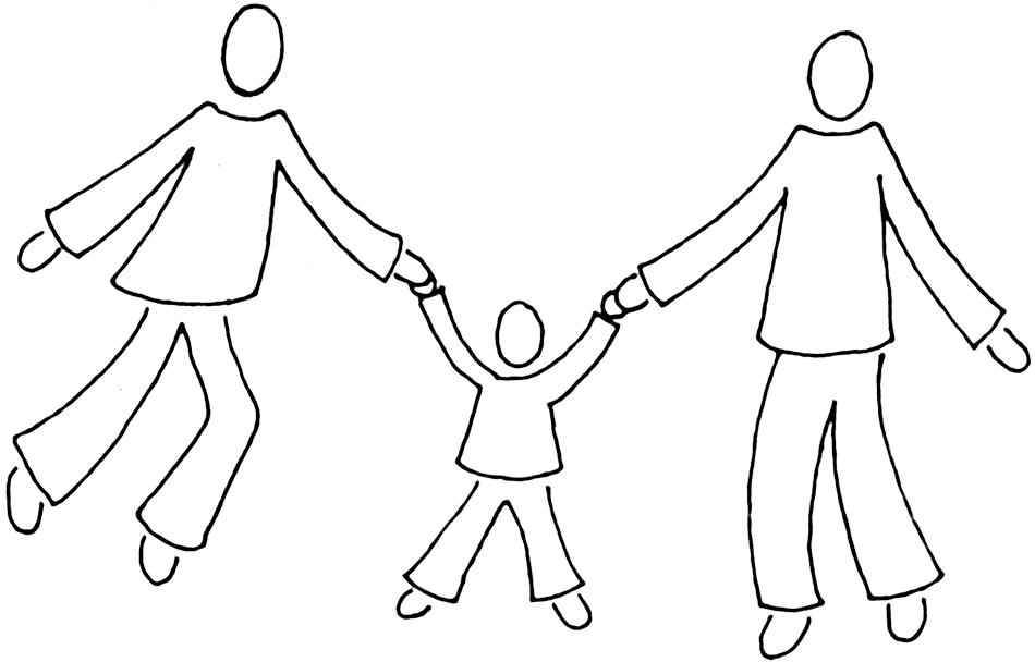 family clipart black and white - photo #31