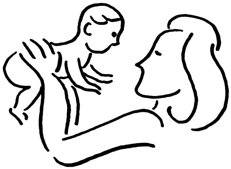 mother clipart black and white - photo #36