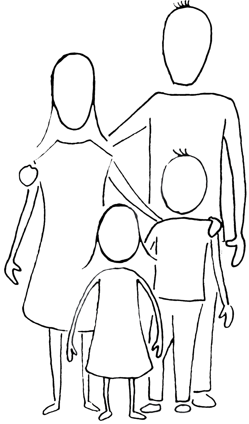 free family clipart black and white - photo #38