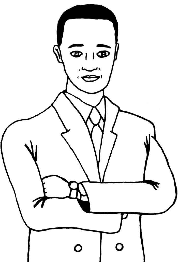 Clip Art Man In Suit. man wearing a suit