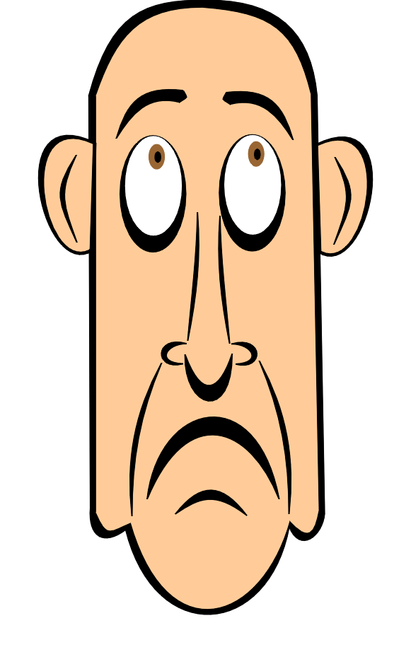 clip art man. mopey man