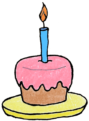 birthday cupcakes cartoon. cupcake