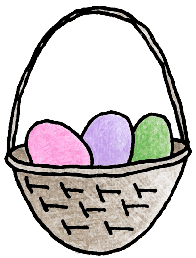 Easter basket clip art easter. Easter basket