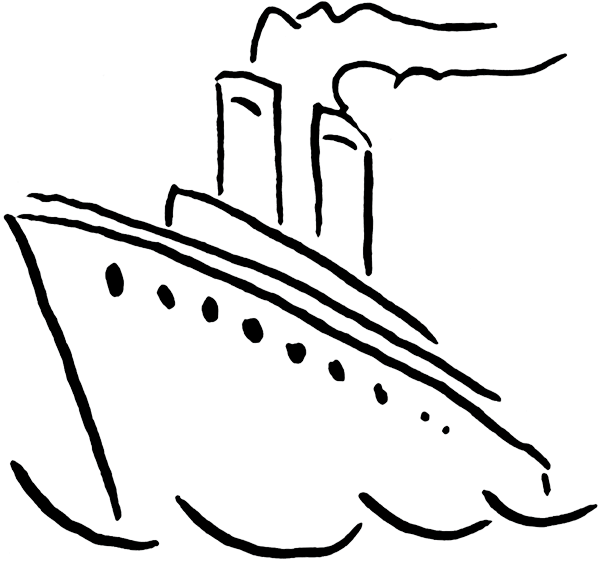 ship black and white clipart - photo #14